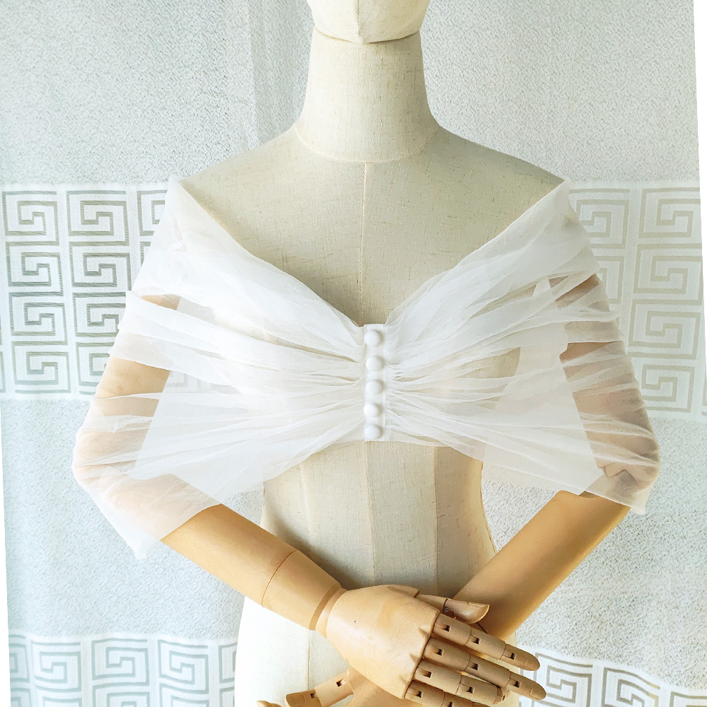 Women Pleated Tulle Sheer Wrap - огляд і ціна Stole Wedding Shawl