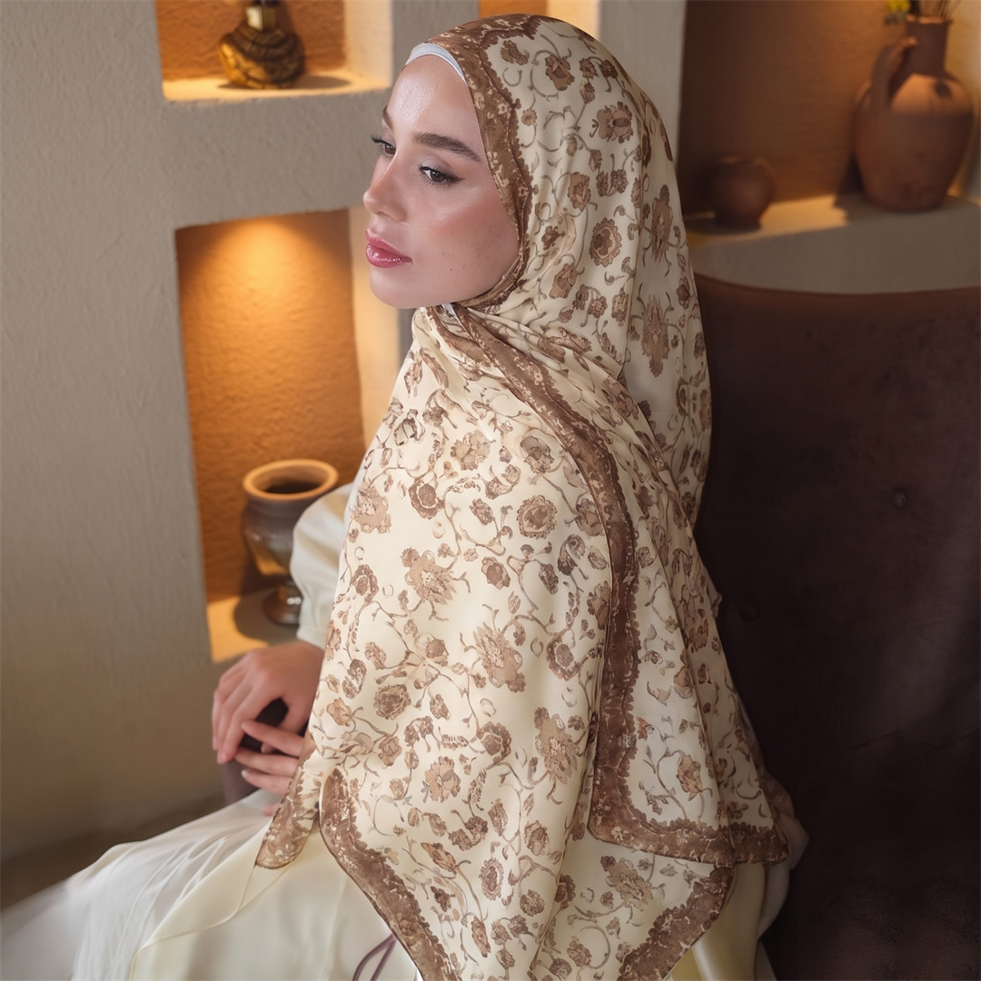 Vintage Floral Print Hijab Sof - огляд і ціна Head Wrap Turban