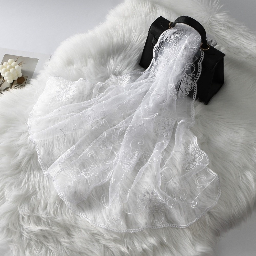 Lace Scarf Embroidered Floral  - огляд і ціна Stole Wedding Shawl